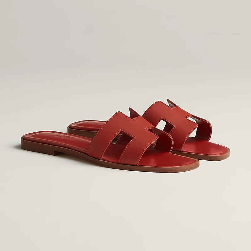 HERMES 0RAN SANDAL ORANGE BRULEE