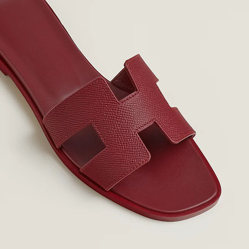 HERMES 0RAN SANDAL ROUGE H