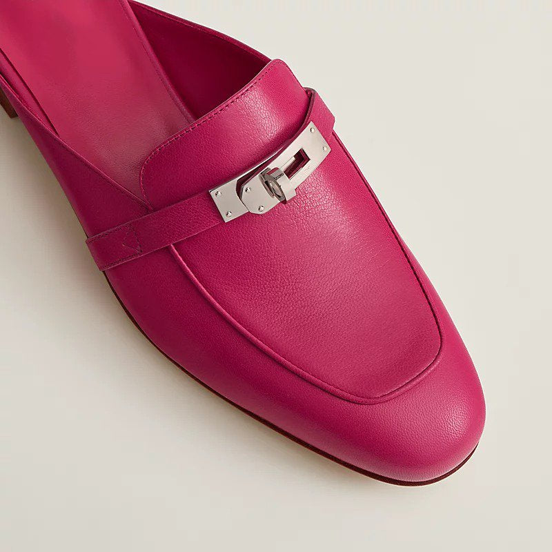 HERMES 0z Mule Rose Framboise