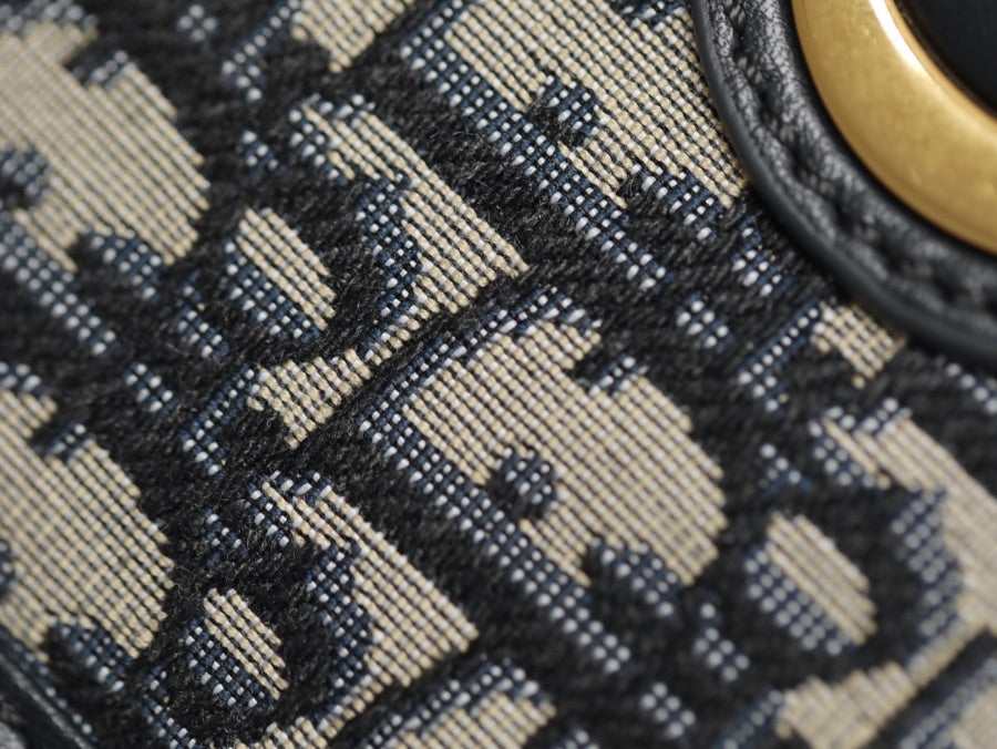 DIOR 30 MONTAIGNE 19CM BLUE OBLIQUE EMBROIDERY
