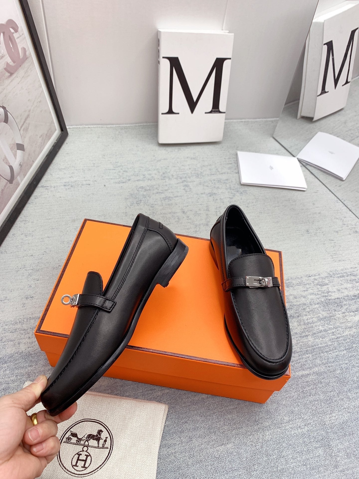 HERMES Destin Loafer Black