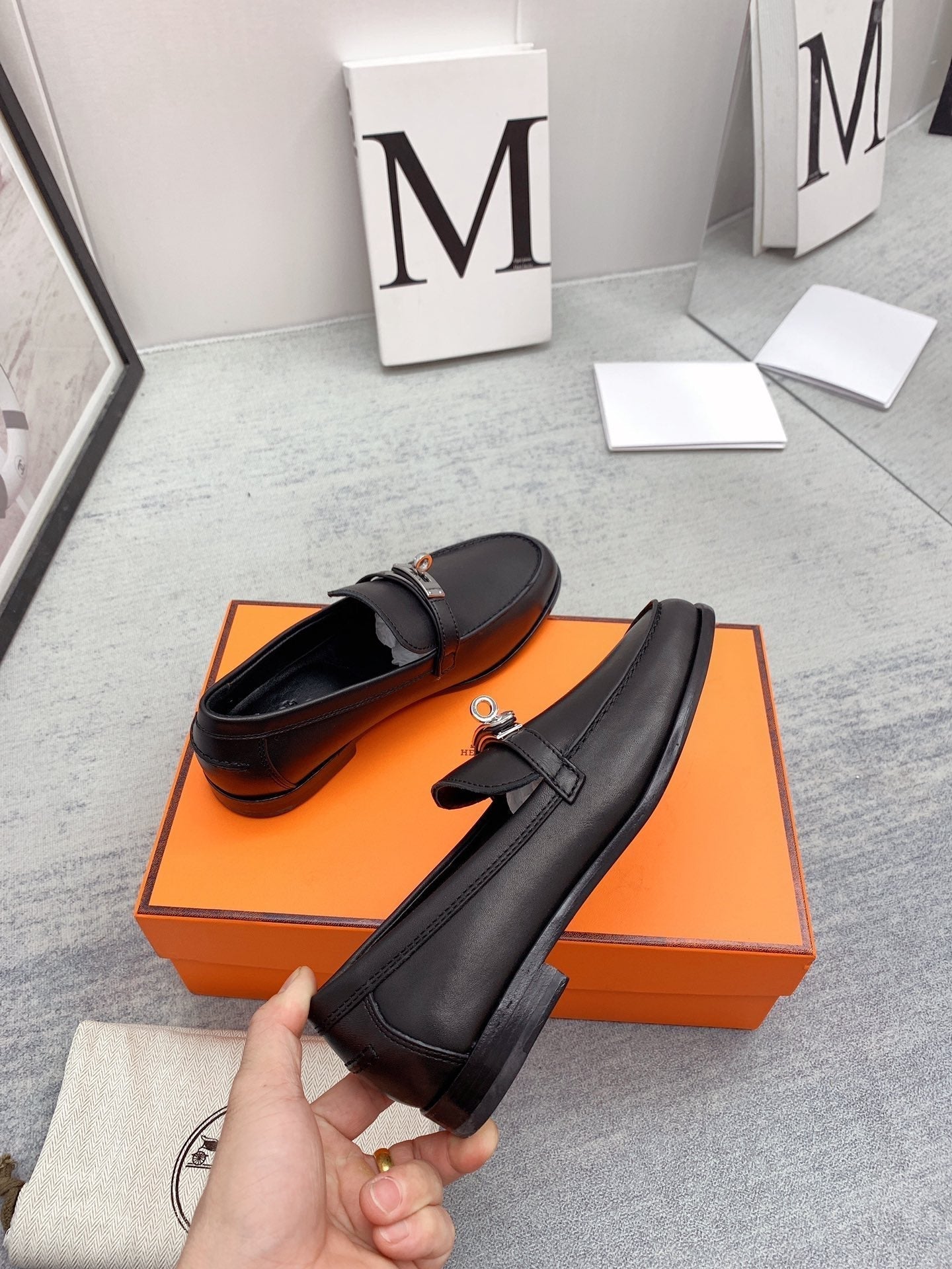 HERMES Destin Loafer Black