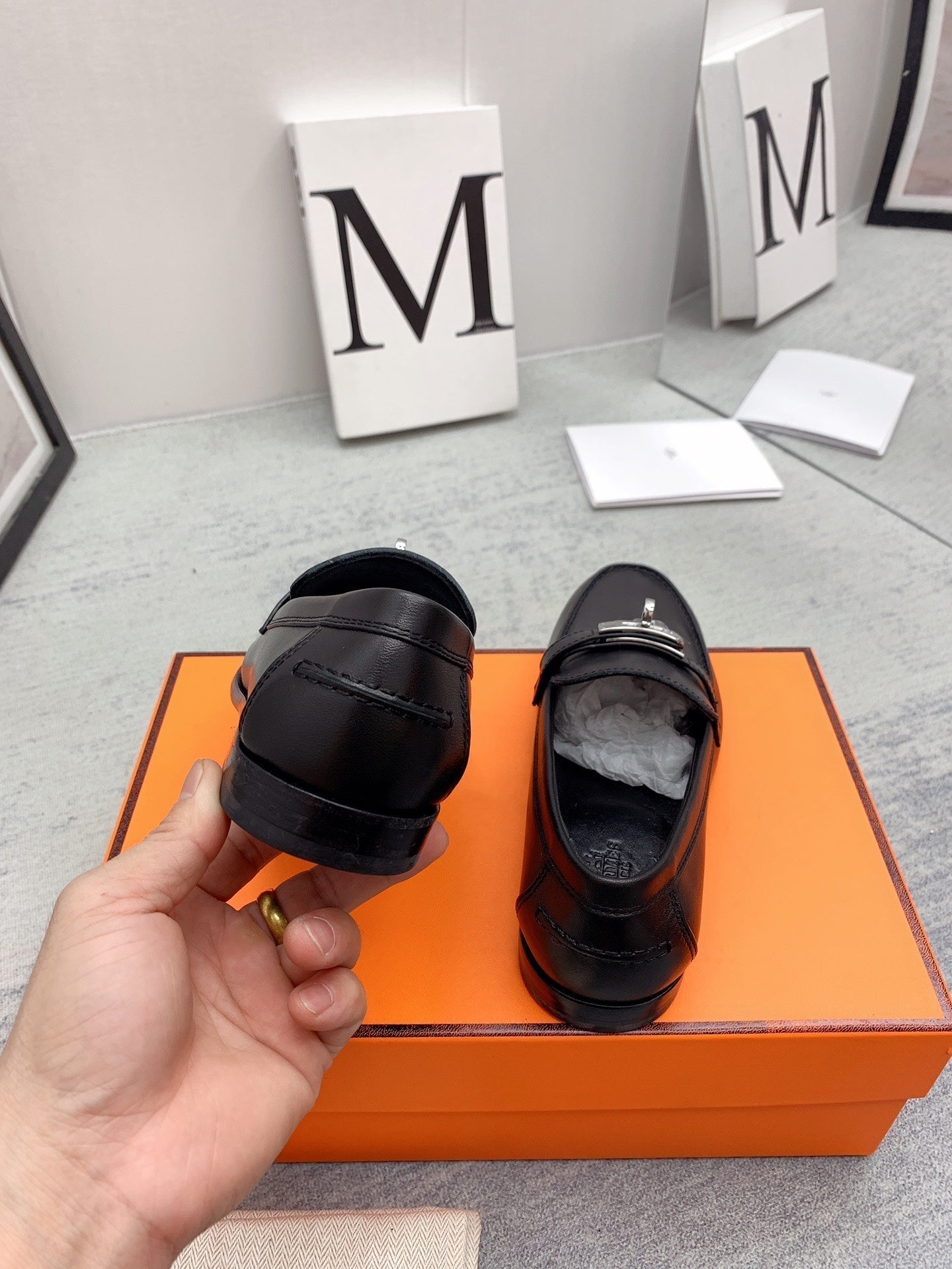 HERMES Destin Loafer Black