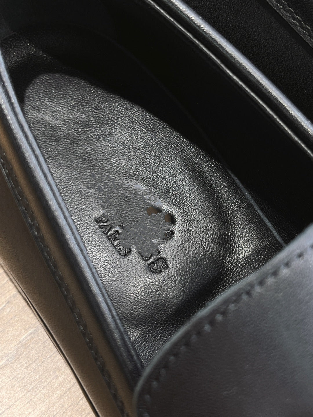 HERMES Destin Loafer Black Goatskin with Fringe Detail