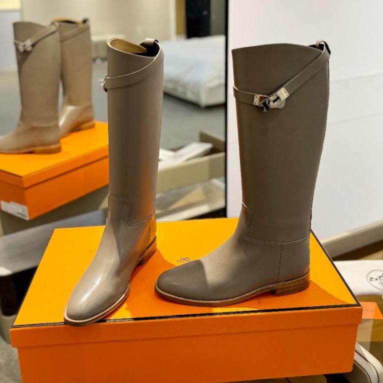 HERMES STIVALI JUMPING IN PEANUT BROWN CALFSKIN
