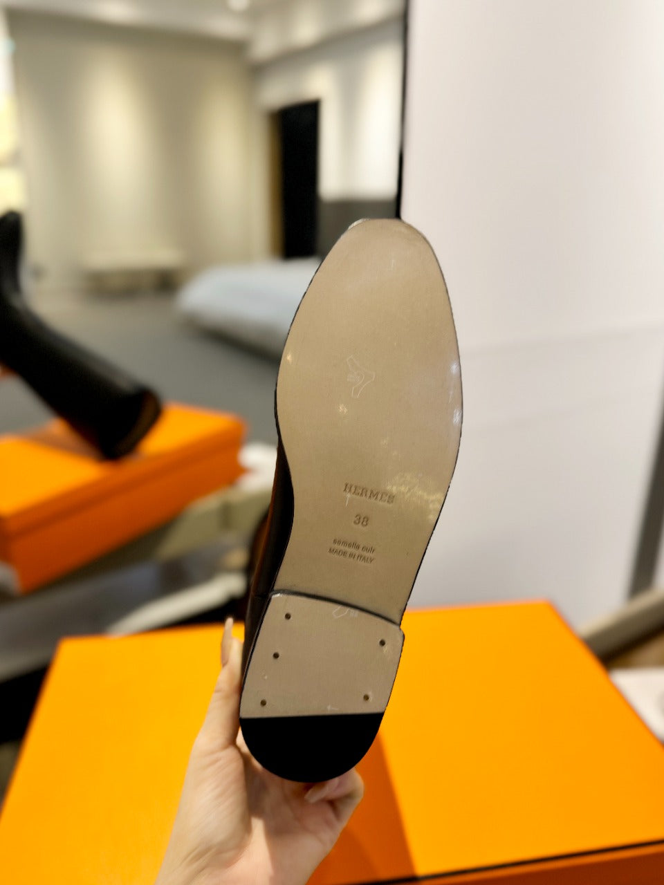 HERMES STIVALI JUMPING IN BLACK CALFSKIN