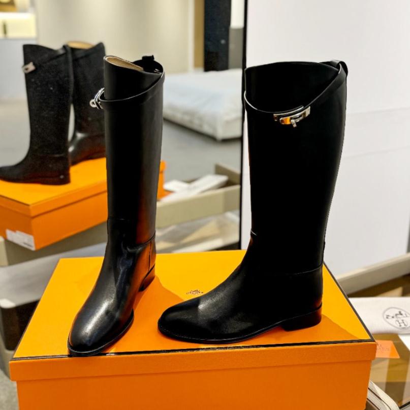 HERMES STIVALI JUMPING IN BLACK CALFSKIN