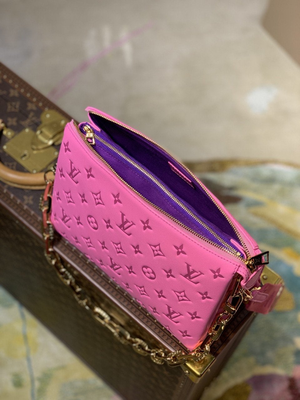 LOUIS VUITTON COUSSIN PM H27 PINK PURPLE