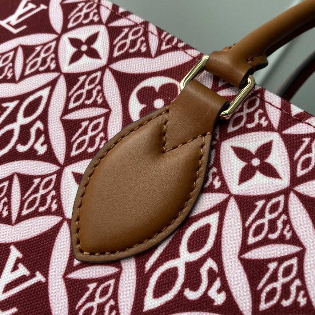 LOUIS VUITTON LV SINCE 1854 ONTHEGO GM BORDEAUX RED TEXTILE