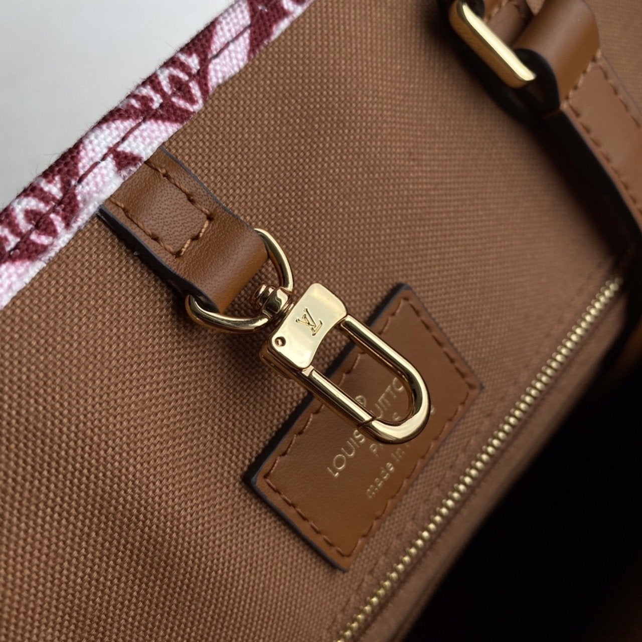LOUIS VUITTON LV SINCE 1854 ONTHEGO GM BORDEAUX RED TEXTILE